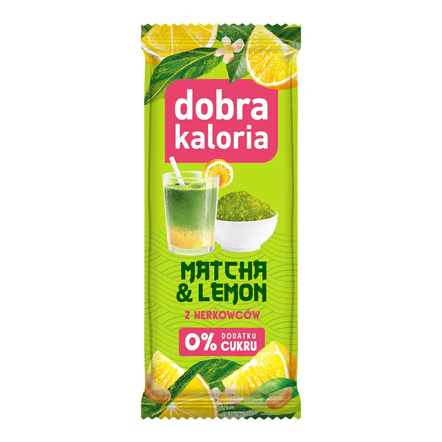 Dobra Kaloria Baton z nerkowców Matcha i Lemon 35 g - Batony orzechowe - Kubara Sp. z o.o. - Sklep Fit-Land - Kup na www.fit-land.eu