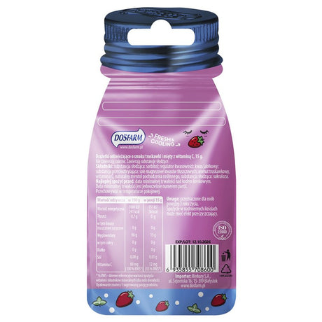 DOSFARM Drażetki odświeżające Mięta i Truskawka z witaminą C 15 g - Witaminy i minerały - Sklep Fit-Land - Sklep Fit-Land - Kup na www