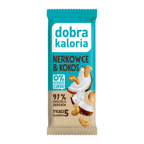 Dobra Kaloria Baton daktylowy Nerkowce i Kokos 35 g - Batony owocowe - Kubara Sp