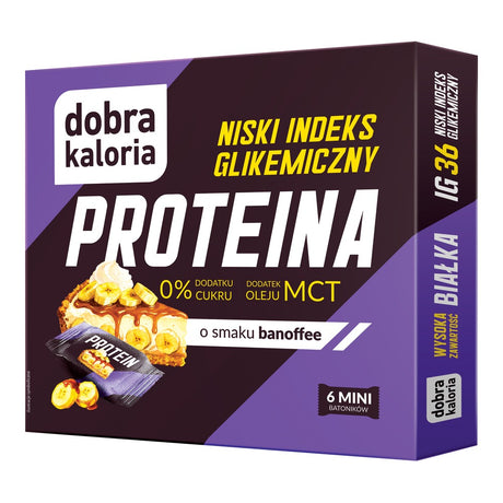 Dobra Kaloria Mini Batoniki proteinowe Banoffee 102 g Niski IG + Olej MCT - - Dobra Kaloria - Sklep Fit-Land - Kup na www