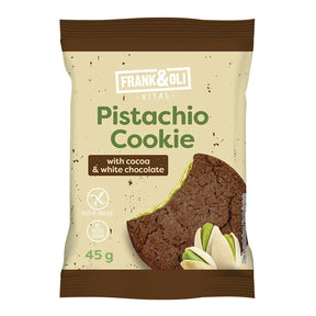 Frank&Oli Ciasteczko pistacjowe z Kakao i Białą Czekoladą 45 g - Ciasteczka - Frank&Oli - Sklep Fit-Land - Kup na www