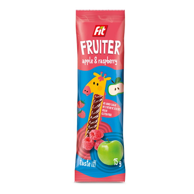 Fit Fruiter Przekąska owocowa Jabłko i Malina 15 g - Przekąska owocowa - Usovsko Food - Sklep Fit-Land - Kup na www.fit-land.eu