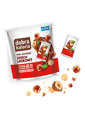 Dobra Kaloria Mini batoniki daktylowe Orzech Laskowy 108 g - Mini batoniki - Kubara Sp