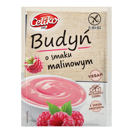 Celiko Budyń o smaku malinowym 40 g bezglutenowy - - Celiko - Sklep Fit-Land - Kup na www