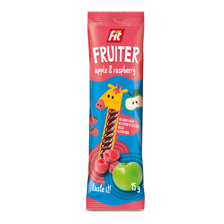 Fit Fruiter Przekąska owocowa Jabłko i Malina 15 g - Przekąska owocowa - Usovsko Food - Sklep Fit-Land - Kup na www