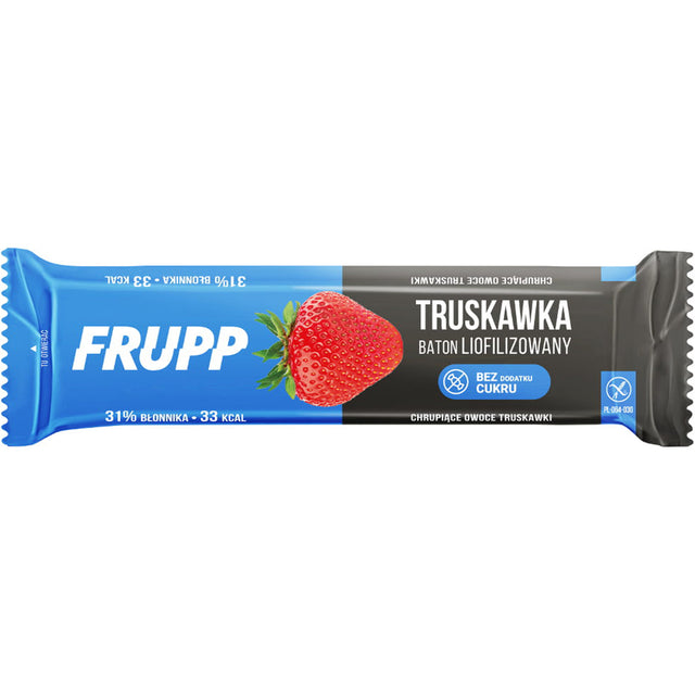 FRUPP Baton liofilizowany Truskawka 10 g - Baton owocowy - Celiko - Sklep Fit-Land - Kup na www.fit-land.eu