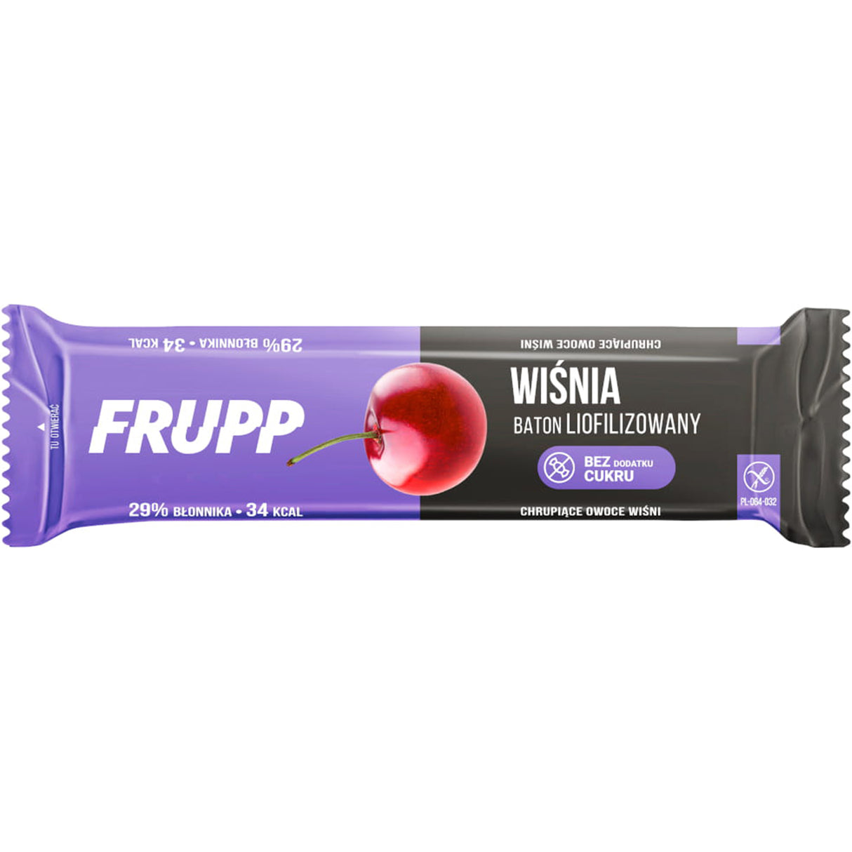 FRUPP Baton liofilizowany Wiśnia 10 g - Baton owocowy - Celiko - Sklep Fit-Land - Kup na www
