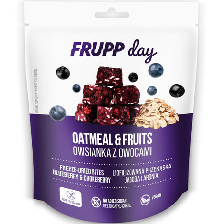 FRUPP Day Liofilizowane kostki owsiane Jagoda i aronia 25 g - Kostki liofilizowane - Celiko - Sklep Fit-Land - Kup na www