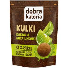 Dobra Kaloria Kulki Mocy Kakao z Nutą Limonki 65 g - Kulki mocy - Kubara Sp