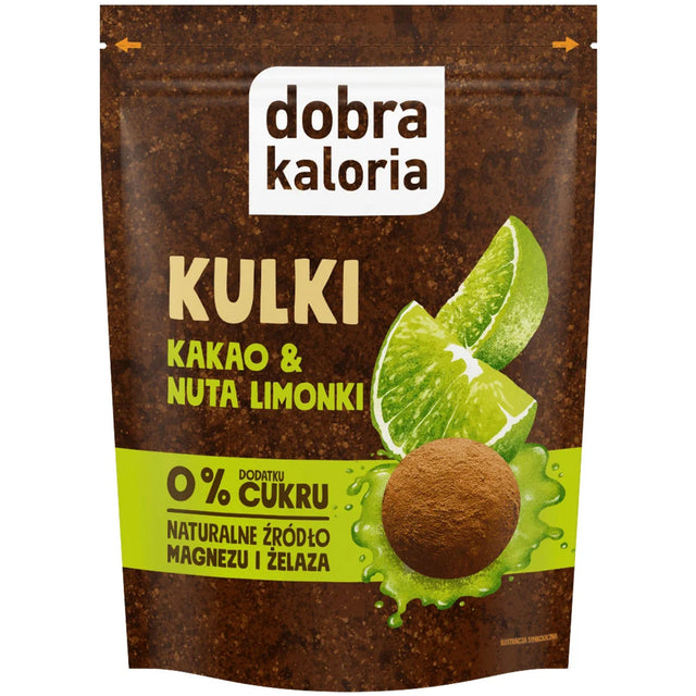Dobra Kaloria Kulki Mocy Kakao z Nutą Limonki 65 g - Kulki mocy - Kubara Sp. z o.o. - Sklep Fit-Land - Kup na www.fit-land.eu