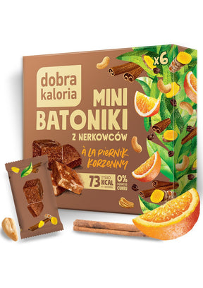 Dobra Kaloria Mini batoniki z nerkowców Piernik Korzenny 102 g - Mini batoniki - Kubara Sp