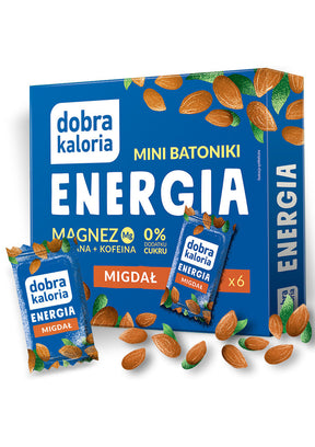 Dobra Kaloria Mini batoniki daktylowe Migdał Energia 102 g - Mini batoniki - Kubara Sp