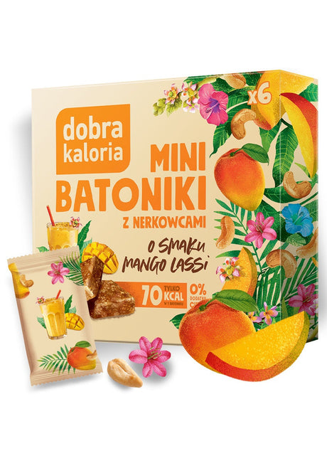 Dobra Kaloria Mini batoniki z nerkowcami Mango Lassi 102 g - Mini batoniki - Kubara Sp