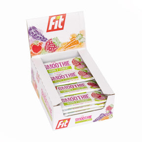 Zestaw batonów Fit SMOOTHIE z truskawką i rabarbarem 32 g 24 sztuki - Zestawy batonów owocowych - Fit - Sklep Fit-Land - Kup na www