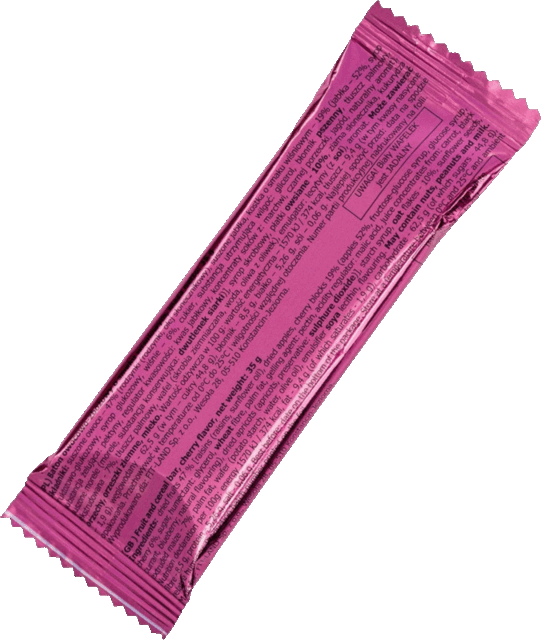 Baton owocowo-zbożowy o smaku wiśniowym 35 g - Batony owocowe - Fit-Land - Sklep Fit-Land - Kup na www.fit-land.eu